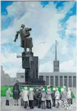 Broken Lenin Monument by Leonid Sokov, oil on canvas, sold Jul 2025