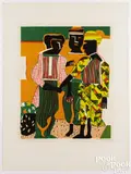 Conjunction by Romare Bearden, 1979, color lithograph, sold Jul 2025
