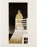 Widow's Walk by Will Barnet, 1970, color lithograph, sold Jul 2025