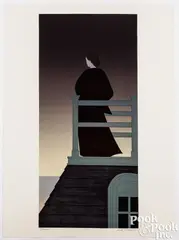 Dawn by Will Barnet, 1975, color lithograph, sold Jul 2025