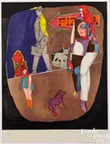 First Avenue by Richard Lindner, ca. 1969, color lithograph, sold Jul 2025