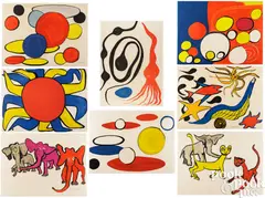 portfolio Our Unfinished Revolution by Alexander Calder, 1976, lithograph, sold Jul 2025