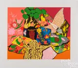 Pillow Jungle by Hunt Slonem, 1980, serigraph, sold Jul 2025