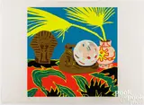 Crystal Ball by Hunt Slonem, 1980, serigraph, sold Jul 2025