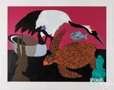 Crane II by Hunt Slonem, Silkscreen print in colors, sold Jul 2025