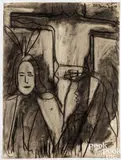 drawing Still Life by Robert De Niro Sr., 1960, charcoal, sold Jul 2025