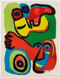 Seeing Eyes by Karel Appel, 1975, color lithograph, sold Jul 2025