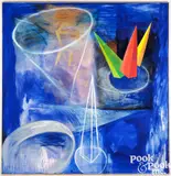 Big Blue Note by Jeffrey Wasserman, 1983, oil on canvas, sold Jul 2025