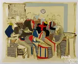 in colors The Meeting Place by Conrad Marca-Relli, 1982, lithograph, sold Jul 2025