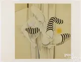 Les Bas Reyes from An American Portrait 1776-1976 by Hans Bellmer, 1974, color lithograph, sold Jul 2025