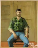 Portrait Of A Man by Stephen Brown, 1982, oil on canvas, sold Jul 2025