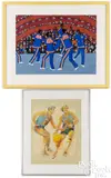 Harlem Globetrotters by Oscar De Mejo, 1979, serigraph, sold Jul 2025