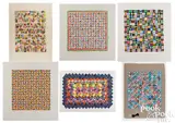 watercolor and fabric collage Remember Us For Life by Barbara Kohl-Spiro, 1978, mixed media, sold Jul 2025