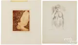 drawing Woman by Kenneth Hayes Miller, 1966, graphite, sold Jul 2025