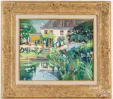 Paysage Fleuri by Mathilde Bergendael, oil on panel, sold Jun 2025