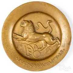 zodiac dish by Paul Manship, bronze, sold Jun 2025