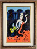 of woman dancing by Xavier Cugat, oil on canvas, sold Jun 2025