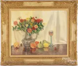still life by Johann Berthelsen, oil on canvas, sold Jun 2025