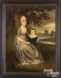portrait of a mother and son by Arthur William Devis, oil on canvas, sold May 2025