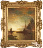 luminous coastal scene by George McCord, oil on canvas, sold May 2025
