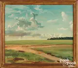 landscape by Alfred Munnings, oil on board, sold May 2025