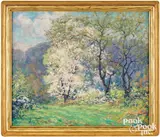 landscape titled Spring by Harry DeMAINE, oil on canvas, sold May 2025