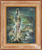 surrealist portrait titled The Spring by Darrel Austin, oil on canvas, sold May 2025