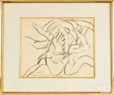 sketch by Willem de Kooning, charcoal, sold May 2025