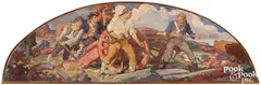 impressionist American Revolution scene by Edmund Franklin Ward, oil on canvas, sold May 2025