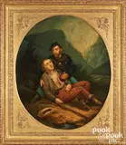 Civil War scene titled The Martin Brothers by William Frye, oil on canvas, sold May 2025