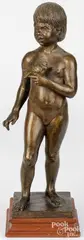 girl with bird by Charles Parks, bronze, offered Apr 2025
