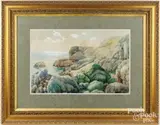 coastal scene by Clarence Scott White, watercolor, sold Apr 2025