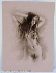Untitled by Arthur Smith, Charcoal and chalk on textured thick artist paper, sold Jun 2024