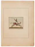 MINIATURE MILITARY PAINTING by General Charles Rinaldo Floyd, graphite and watercolor on paper with gilt accents, sold Jun 2026