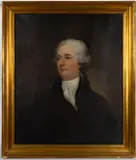 AFTER JOHN TRUMBULL PORTRAIT OF ALEXANDER HAMILTON by Adrian Lamb, oil on canvas, sold Jun 2026