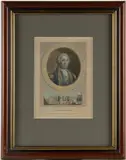 GEORGE WASHINGTON PRINT by Thomas Holloway, hand-colored engraving on rag paper, sold Jun 2026