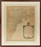 REVOLUTIONARY WAR MAP OF THE BRITISH COLONIES IN NORTH AMERICA by Matthew Albert Lotter, hand-colored engraving on laid paper, sold Jun 2026