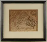 MAP OF VIRGINIA by Thomas Kitchin, hand-colored engraving on laid paper, sold Jun 2026