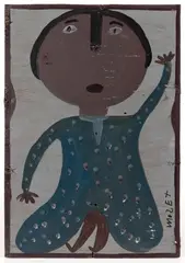 OUTSIDER ART PAINTING by Mose Tolliver, oil on panel, sold Jun 2026