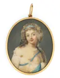 MINIATURE PORTRAIT OF A SEMI-NUDE WOMAN by Lawrence Sully, watercolor, sold Jun 2026