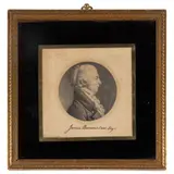 MINIATURE PORTRAIT OF JAMES BROWN, SR. (1762-1841) OF RICHMOND, VIRGINIA by Charles Balthazar Saint-Memin, engraving on paper, sold Jun 2026