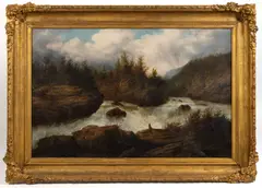 NORTH CAROLINA LANDSCAPE PAINTING by William Charles Anthony Frerichs, oil on canvas, sold Jun 2026