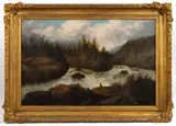NORTH CAROLINA LANDSCAPE PAINTING by William Charles Anthony Frerichs, oil on canvas, sold Jun 2026