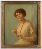 PORTRAIT OF A YOUNG LADY by Herman Södersten, oil on canvas, sold Jun 2026