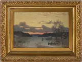 WINTER LANDSCAPE PAINTING by Herman Södersten, oil on canvas, sold Jun 2026