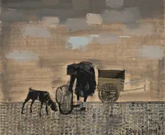 Untitled by Benoît Gilsoul, oil on linen, sold Mar 2020