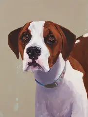 (20th Century) by Steve Javiel, acrylic on panel, sold Apr 2020