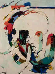 Baigneuse by Claude Venard, oil on canvas, sold May 2020