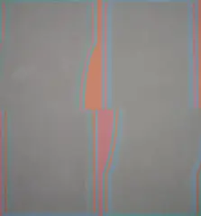 Cleft #2 by Michael Loew, 1974, acrylic on canvas, sold May 2020
