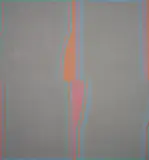 Cleft #2 by Michael Loew, 1974, acrylic on canvas, sold May 2020